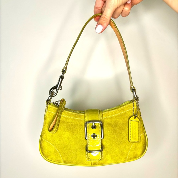 π Vintage Y2K Coach Demi Hampton Lime Green Mini Purse π - Picture 3 of 11